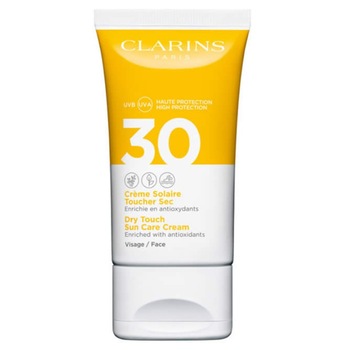 Crema pentru fata cu protectie solara Clarins Dry Touch Sun Care, SPF 30, 50 ml Crema pentru fata cu protectie solara Clarins Dry Touch Sun Care, SPF 30, 50 ml