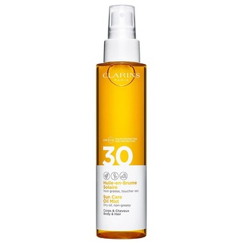Ulei pentru corp si par cu protectie solara Clarins Sun Care Oil Mist , SPF 30, 150 ml Ulei pentru corp si par cu protectie solara Clarins Sun Care Oil Mist , SPF 30, 150 ml