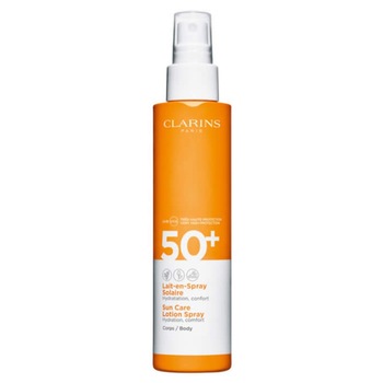 Spray pentru corp cu protectie solara Clarins Sun Care Lotion Spray, SPF 50+, 150 ml Spray pentru corp cu protectie solara Clarins Sun Care Lotion Spray, SPF 50+, 150 ml