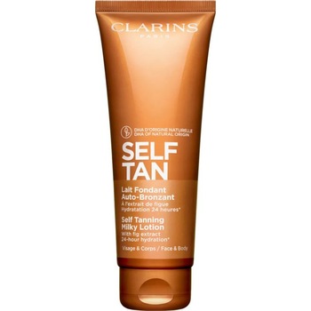 Lotiune autobronzanta Clarins Self Tanning Milky Lotion, pentru fata si corp, 125 ml Lotiune autobronzanta Clarins Self Tanning Milky Lotion, pentru fata si corp, 125 ml