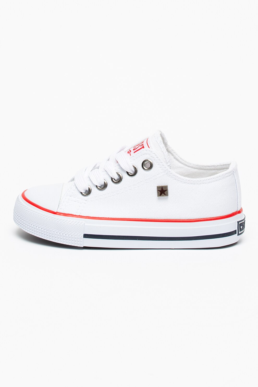 Big Star, Tenisi de material textil cu varf intarit, Alb