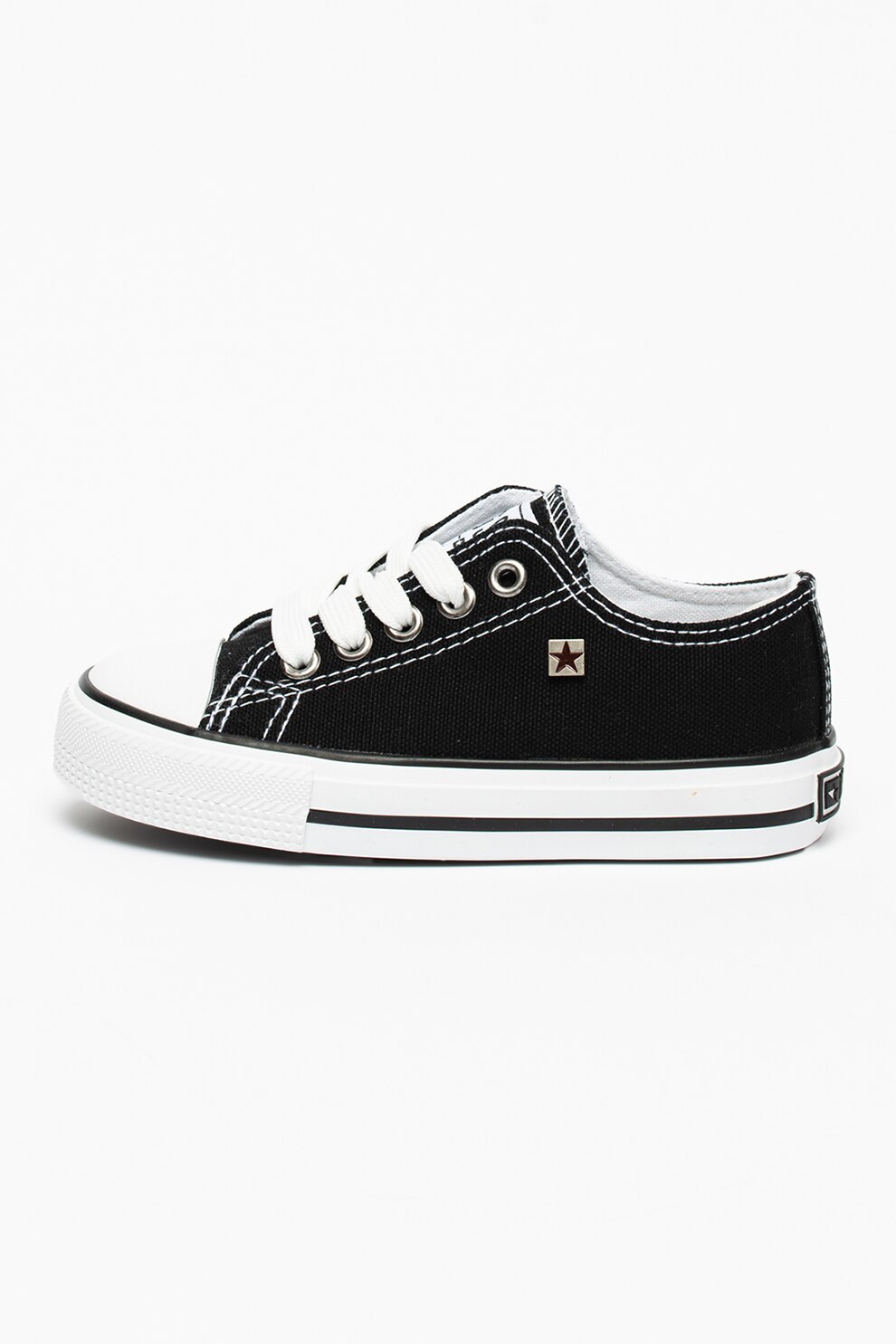 Big Star, Tenisi de material textil cu varf intarit, Negru