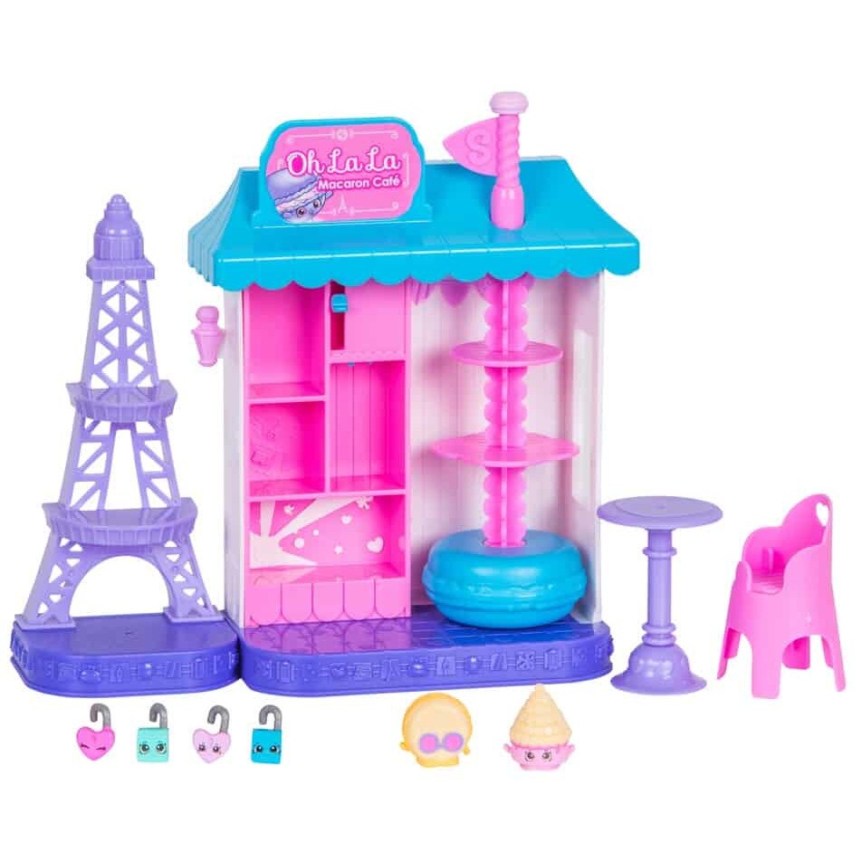 Set de joaca, Happy Places, Shopkins, Cafenea Macaron, Turnul Eiffel