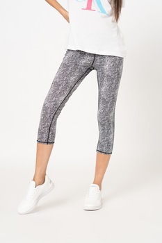 GAP, Colanti capri cu talie inalta GapFit, Negru/Alb GAP, Colanti capri cu talie inalta GapFit, Negru/Alb