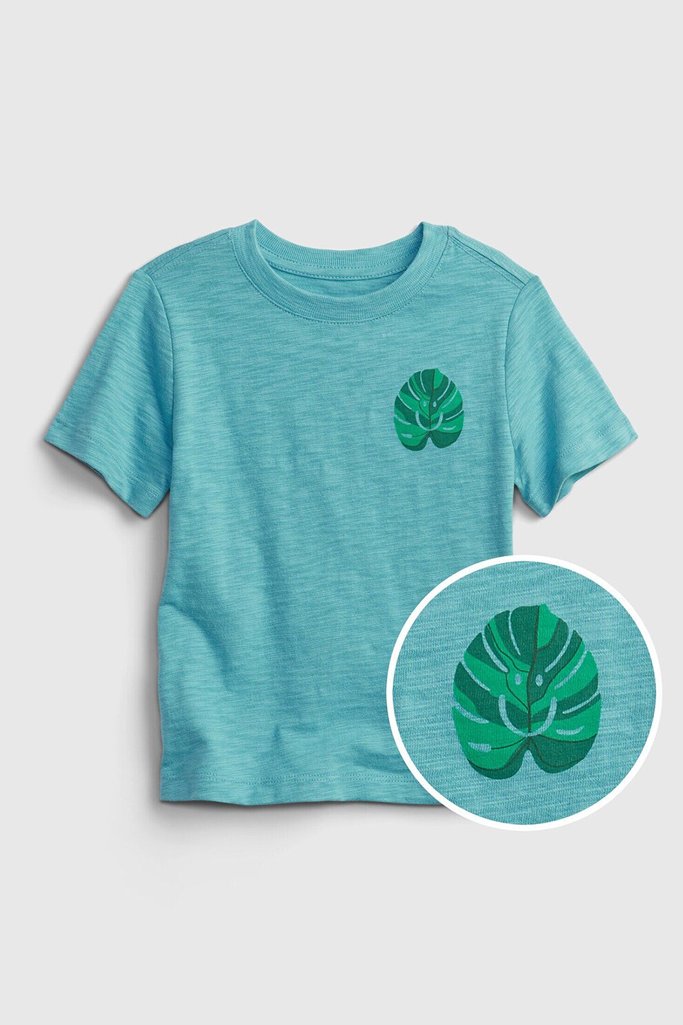 GAP, Tricou de bumbac cu imprimeu, Turcoaz/Verde/Galben