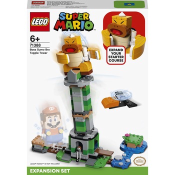 LEGO Super Mario, Set de extindere - Turn basculant seful Sumo Bro 71388, 231 piese LEGO Super Mario, Set de extindere - Turn basculant seful Sumo Bro 71388, 231 piese