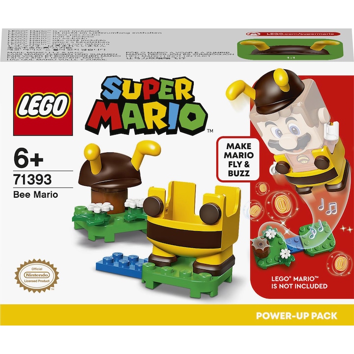 LEGO Super Mario - Pachet de puteri suplimentare Mario Albina 71393, 13 piese