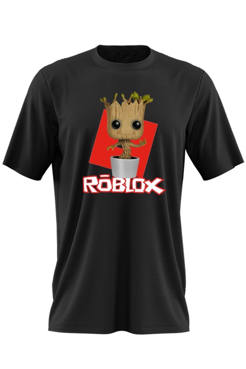 Férfi Póló Baby Groot Roblox Cute Tree Love, Fekete