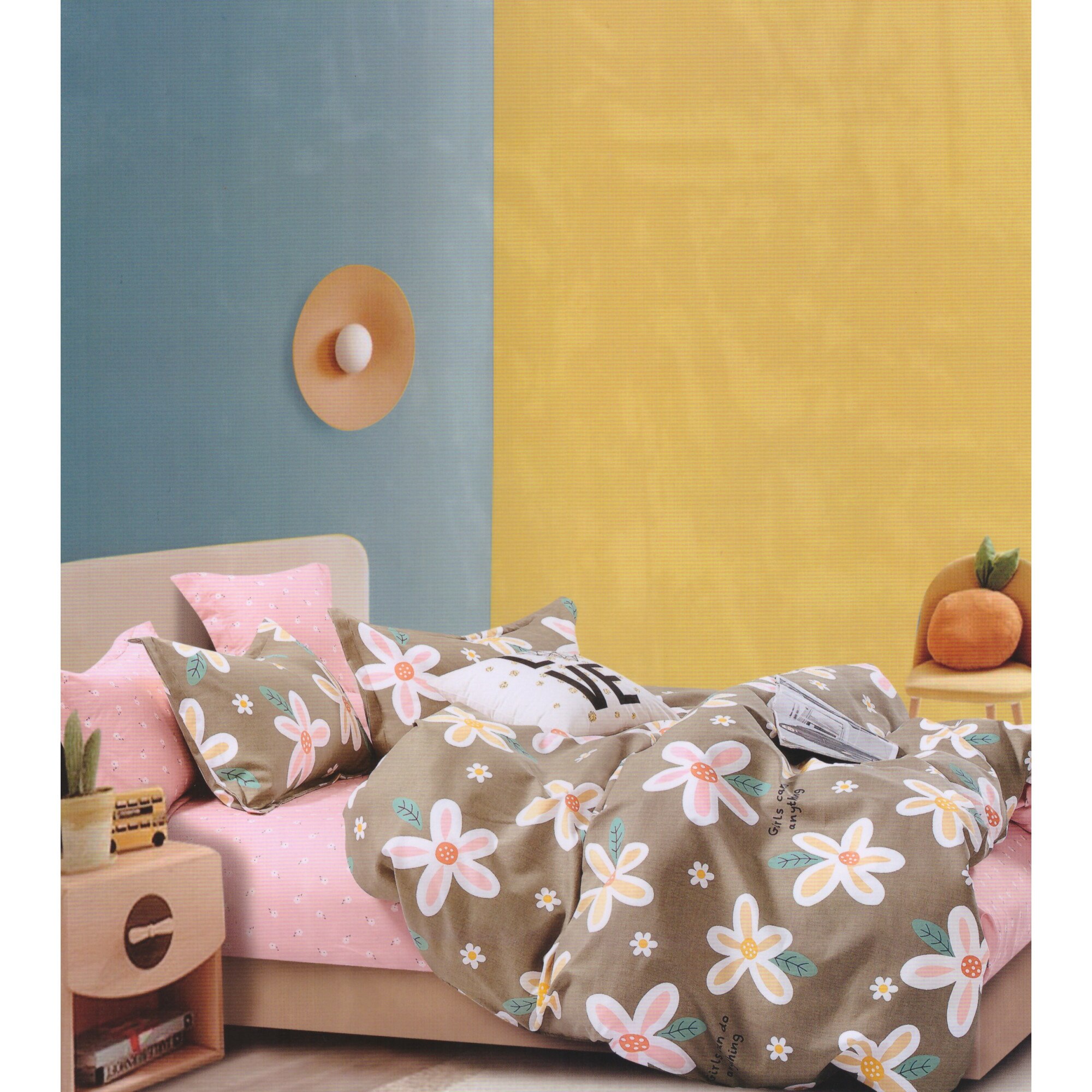 Lenjerie de pat dublu din bumbac FINET, set 6 piese - LFC142