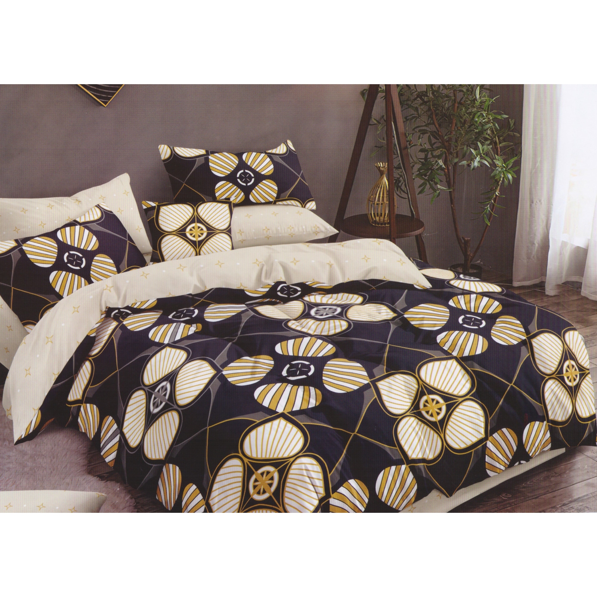 Lenjerie de pat dublu din bumbac FINET, set 6 piese - LFC92