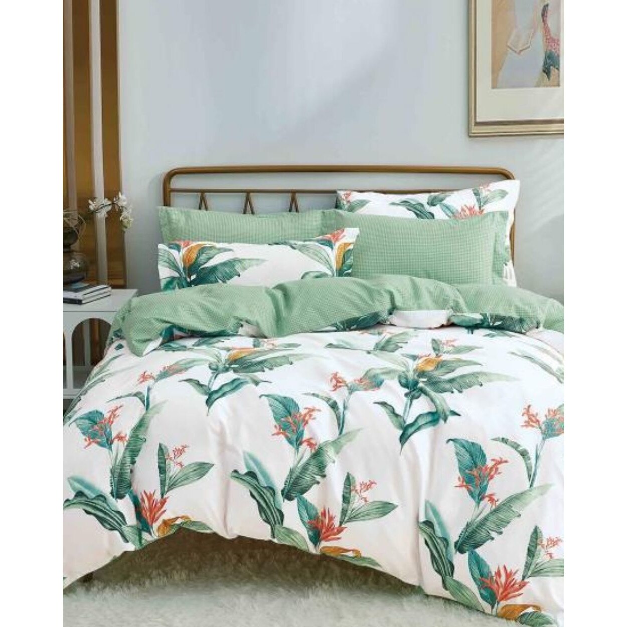 Set Lenjerie de Pat din Finet, 6 Piese, Pat 2 Persoane, Meghan