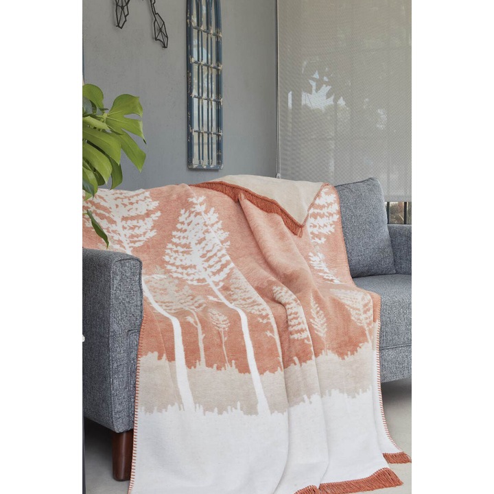 Patura Bumbac Vista, portocaliu, 150x200 cm