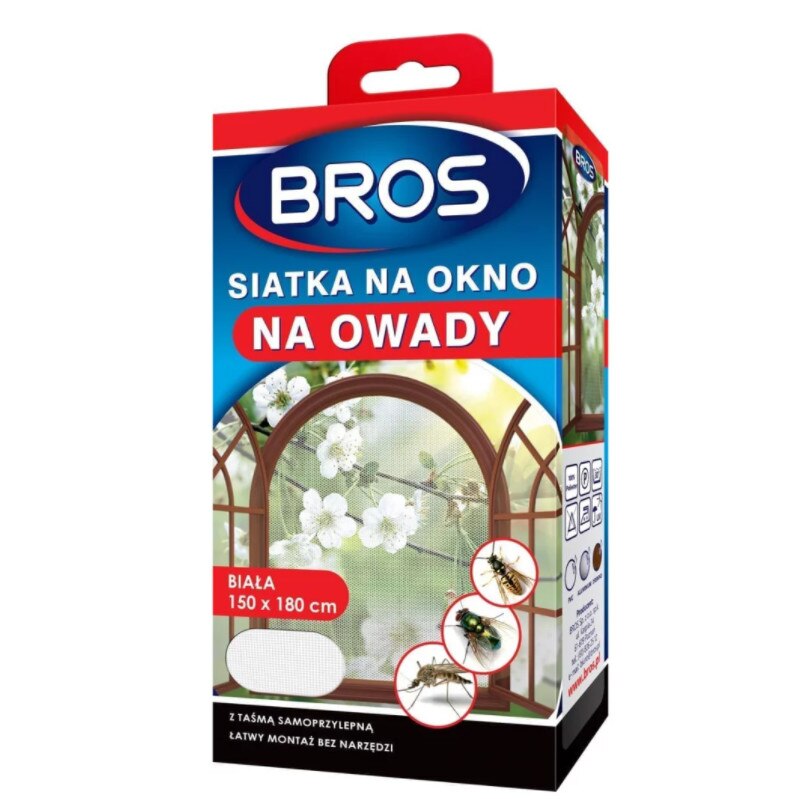 Plasa anti tantari pentru geam Bros, 150 x 180, alb