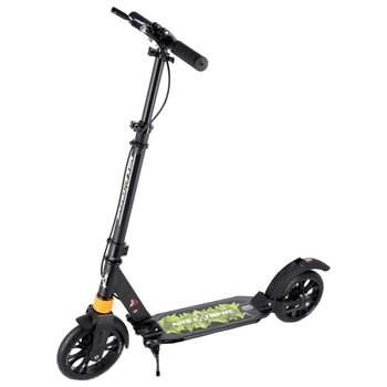 Trotineta Nils Extreme disc rupt, 100 kg, 200mm, Negru/Verde Trotineta Nils Extreme disc rupt, 100 kg, 200mm, Negru/Verde