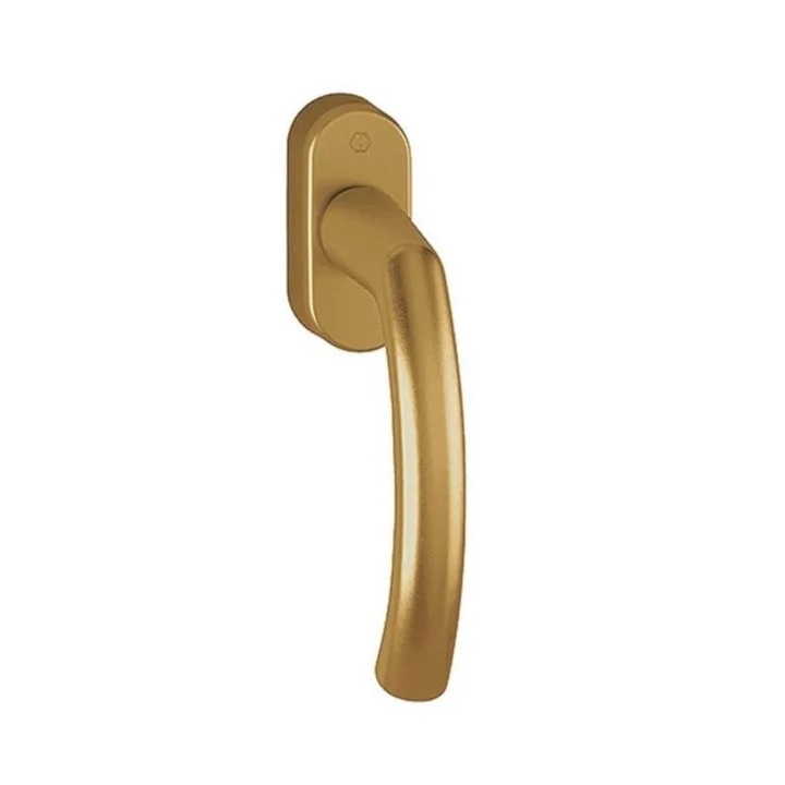 Maner fereastra, Hoppe Lima, material aluminiu, culoare bronz F4, patrat de 40 mm