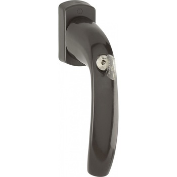 Maner fereastra, Hoppe New York, material aluminiu, culoare maro, patrat 40 mm, cu cheie Maner fereastra, Hoppe New York, material aluminiu, culoare maro, patrat 40 mm, cu cheie