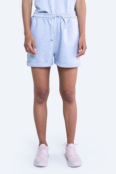 Big Star, Pantaloni scurti cu talie inalta si snur, Albastru melange Big Star, Pantaloni scurti cu talie inalta si snur, Albastru melange