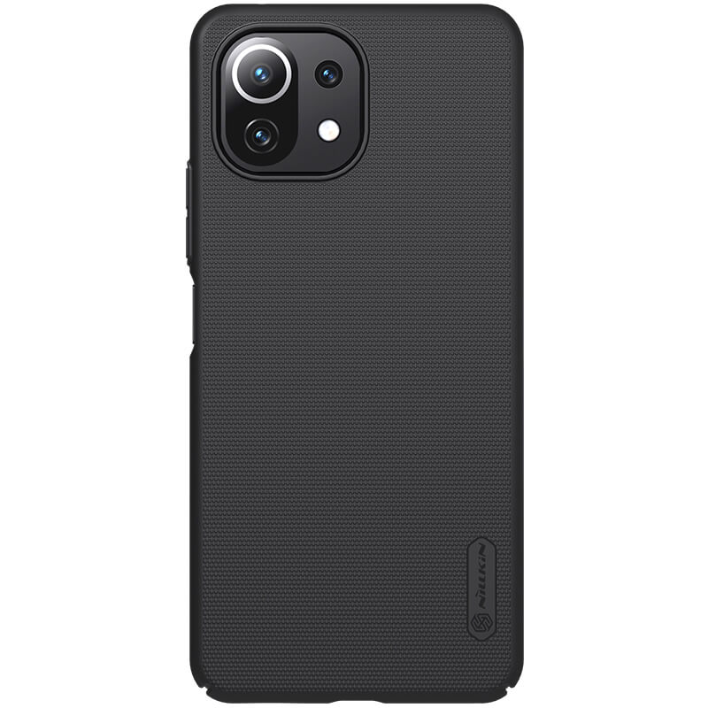 Husa protectie din plastic texturat negru, pentru Xiaomi Mi 11 Lite (4G/5G)- Nillkin Frosted Shield