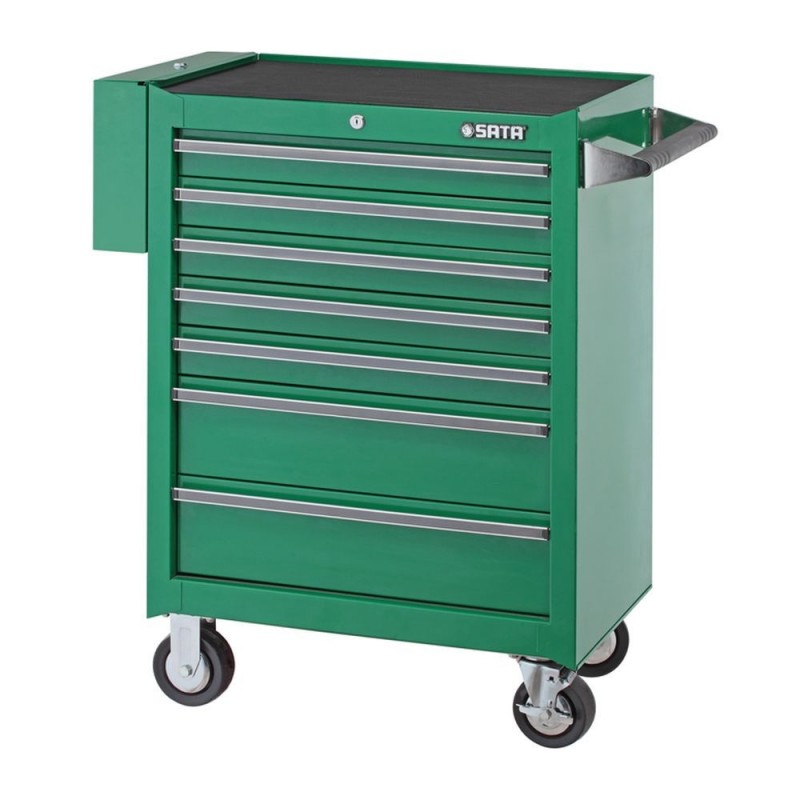 Carucior pentru scule cu 7 sertare, echipat cu 295 piese, Sata 09928