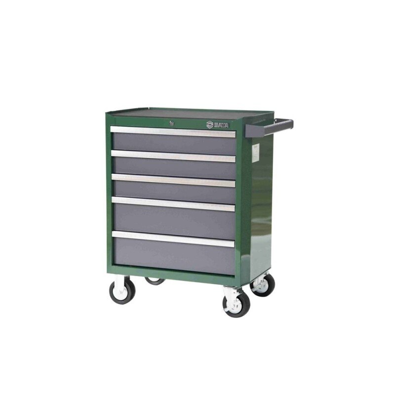 Carucior pentru scule cu 5 sertare, echipat cu 168 piese, Sata 09927