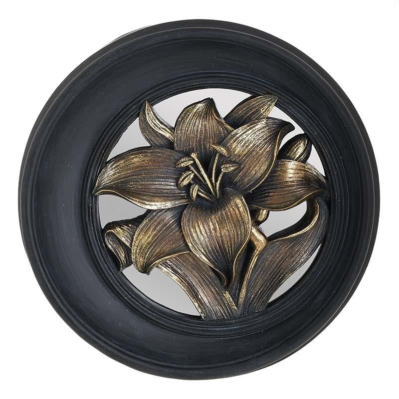 Decoratiune Perete Raina, Flower Black/Gold, Charisma, DD25X5