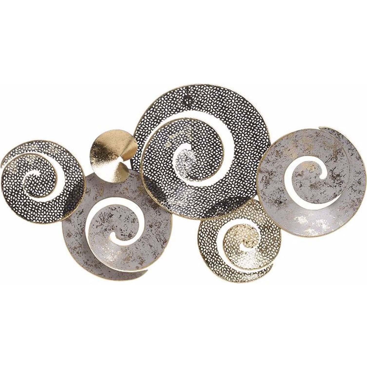 Decoratiune de perete Spirals, Metal, Charisma, 67x5x36
