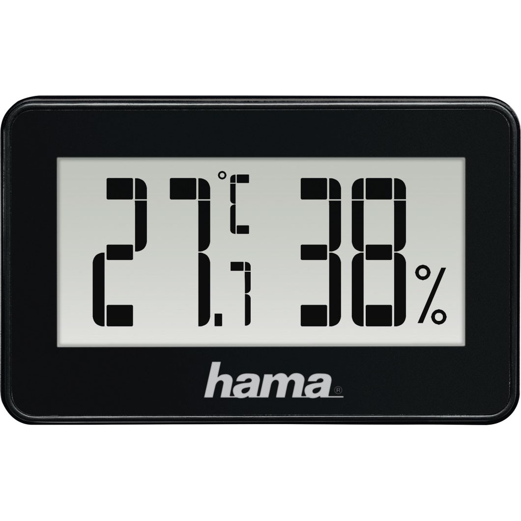 Statie meteo Hama Mini, Higrometru, Termometru, Negru