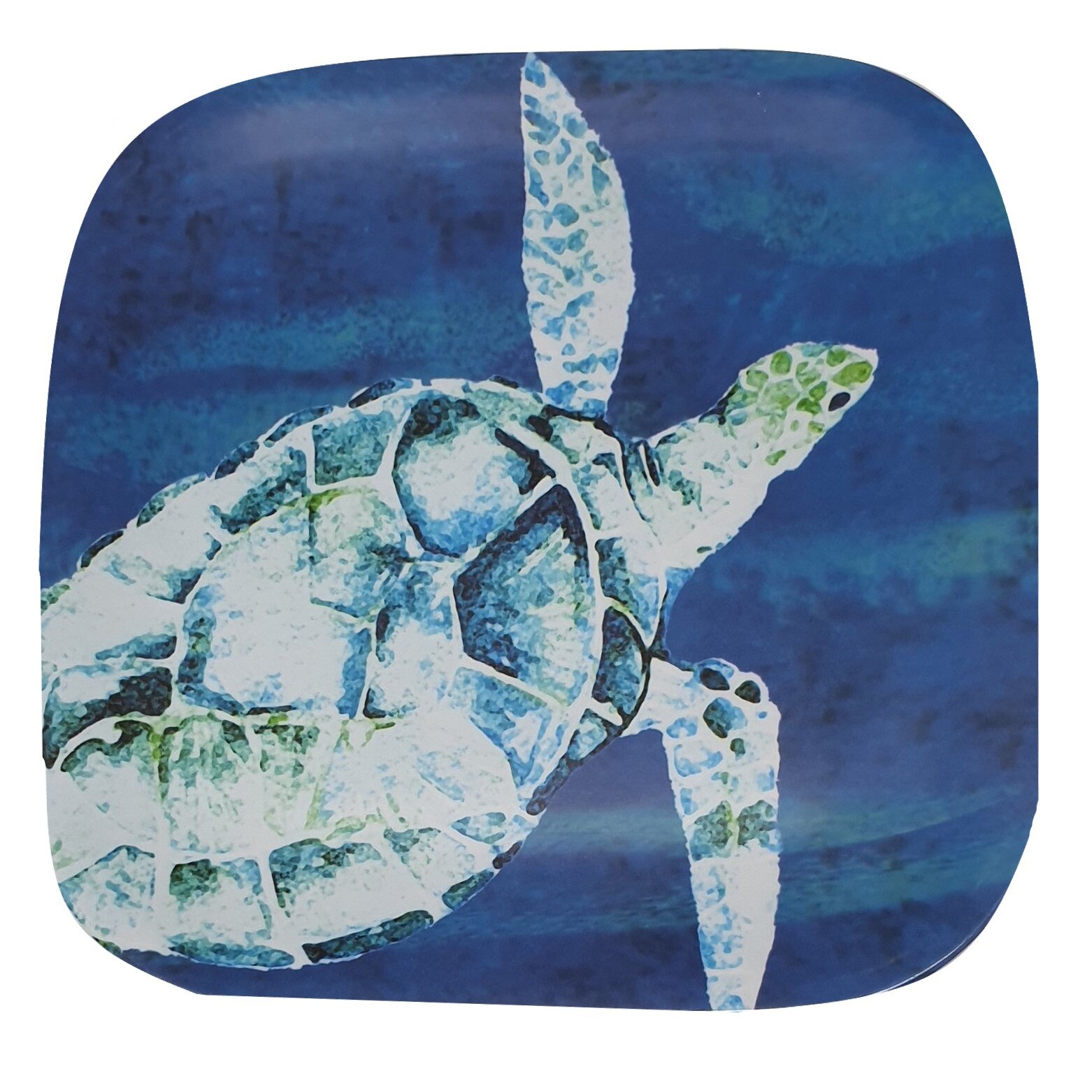 Farfurie Gemma, patrata, 26 cm, albastru, 1Stx