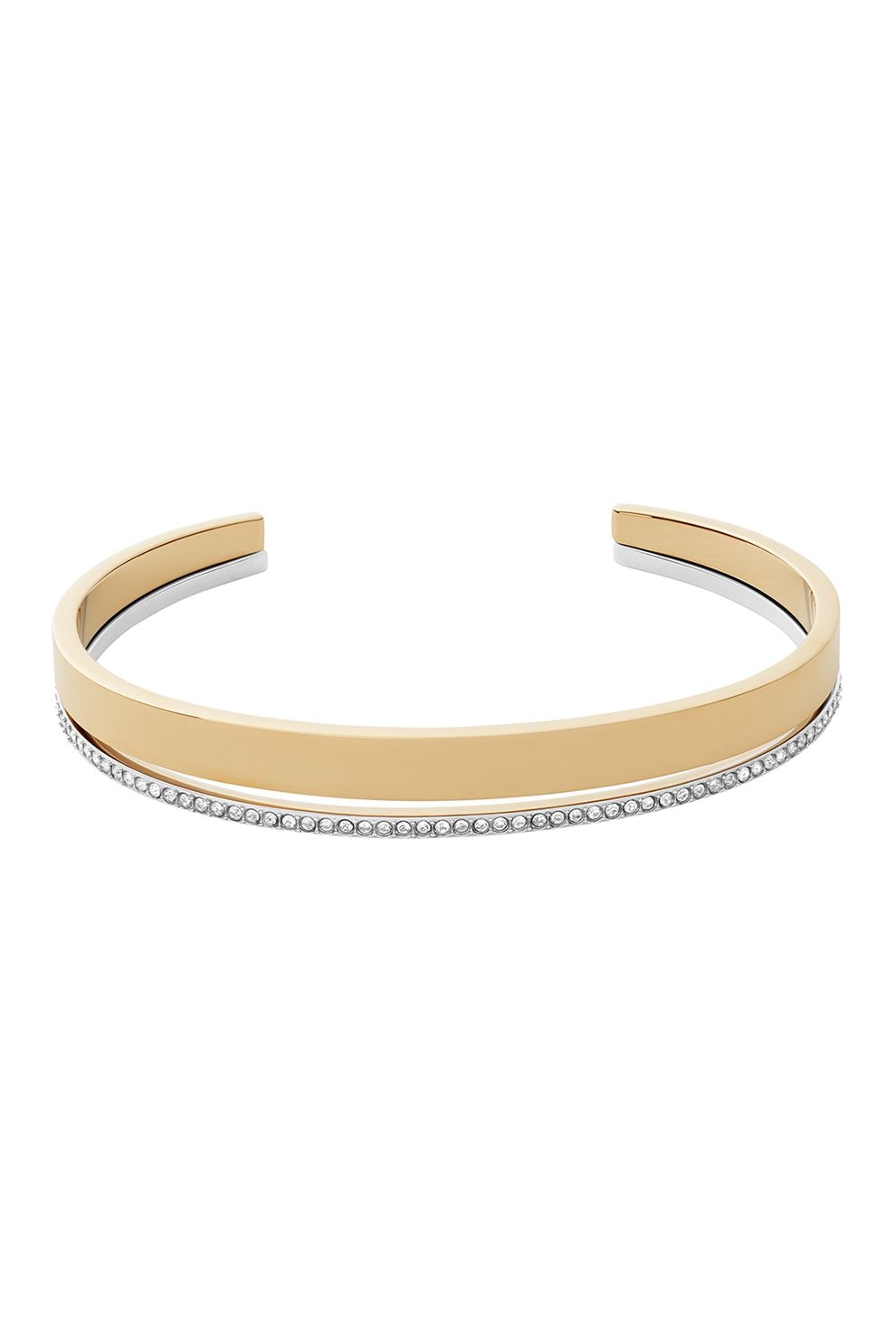 Skagen, Bratara rigida fara inchidere cu cristale Elin, Auriu