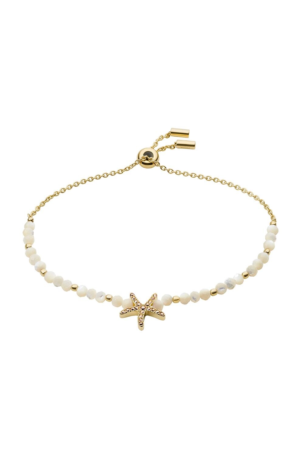 Fossil, Bratara ajustabila de otel inoxidabil, Auriu