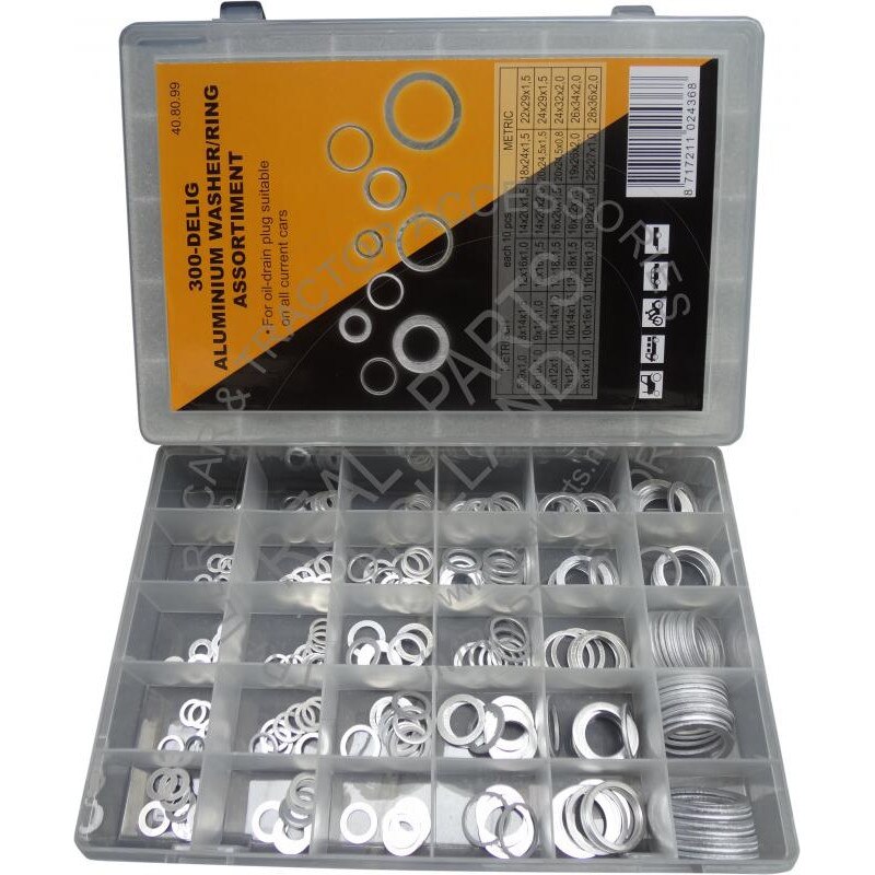 Set saibe aluminiu Real Parts, 16 marimi, 300 buc