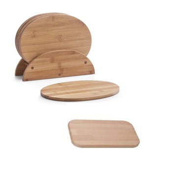 Set 7 piese lemn , 6 tocator oval ,1 tocator dreptunghiular Set 7 piese lemn , 6 tocator oval ,1 tocator dreptunghiular