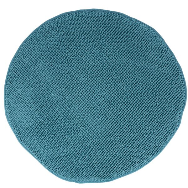 Covor baie rotund Jotta 80cm albastru Fringe