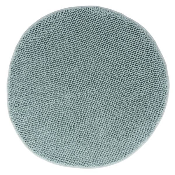 Covor baie rotund Jotta 80cm albastru deschis Fringe