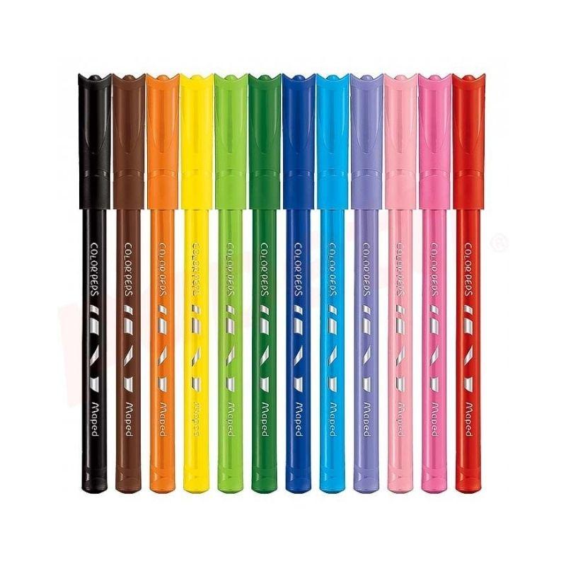 Set 12 culori carioci Maped Color'Peps Ocean