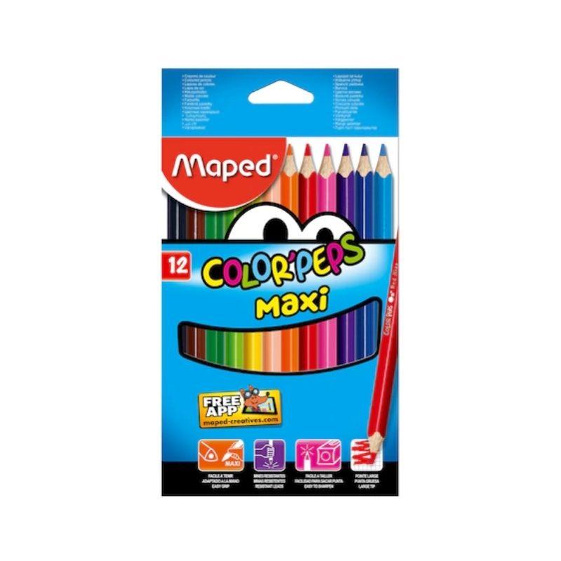 Set 12 creioane colorate Maped Color'Peps Maxi