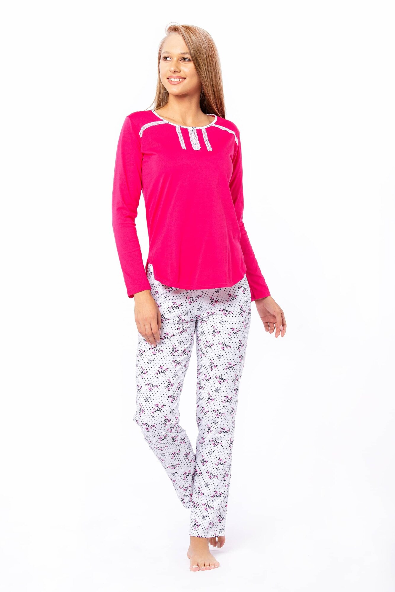 Pijamale dama PJF254, Roz, S