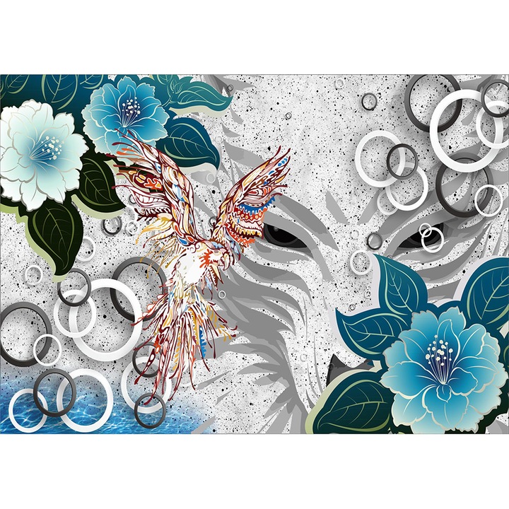 Absztrakt tapéta, WOLF, öntapadós, tarka, 120x200 cm