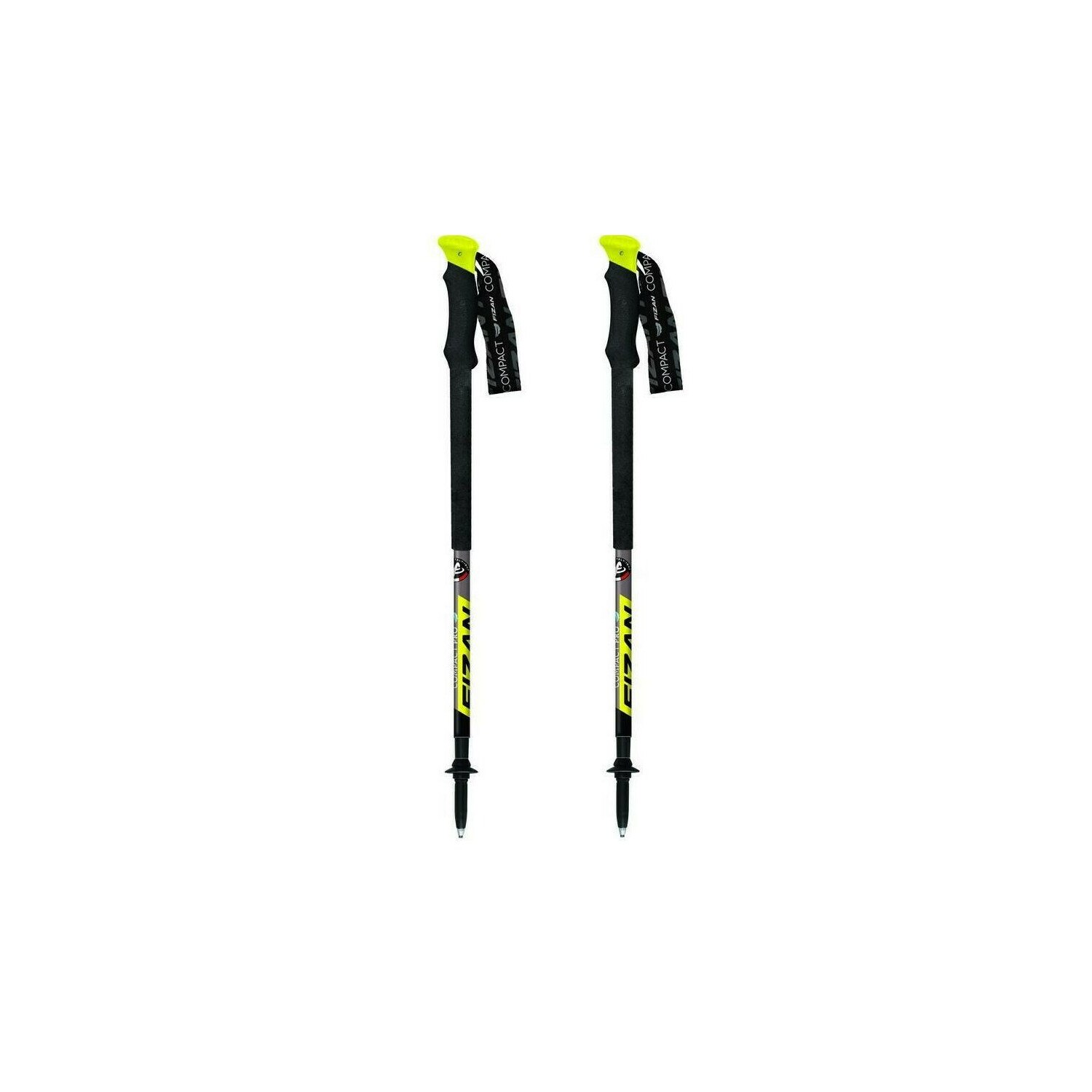 Set 2 x Bete de trekking, Fizan, Compact Pro, Galbene, Reglabile
