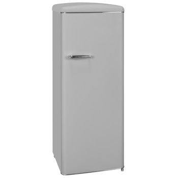 Frigider cu 1 usa RETRO Exquisit RKS325-V-H-160F GRAU, Clasa F, Volum 229 L, No Frost, gri Frigider cu 1 usa RETRO Exquisit RKS325-V-H-160F GRAU, Clasa F, Volum 229 L, No Frost, gri