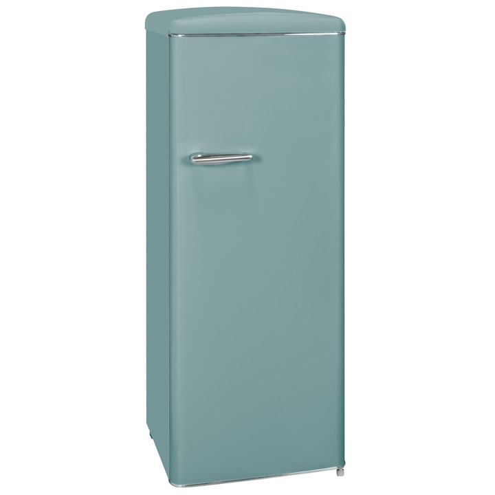 frigider cu 1 usa RETRO Exquisit RKS325-V-H-160F TB  clasa F  volum 229 L  No Frost  turcoaz reducere