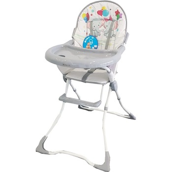 Scaun de masa pentru copii si bebe Baby Care™ CH ,Pliabil, Centura de siguranta, Sezut comfortabil, Masuta detasabila, Model Elefanti , Gri Scaun de masa pentru copii si bebe Baby Care™ CH ,Pliabil, Centura de siguranta, Sezut comfortabil, Masuta detasabila, Model Elefanti , Gri