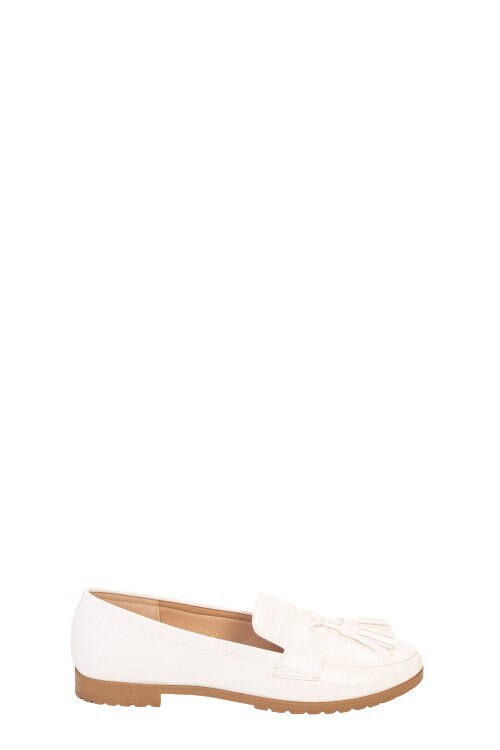 Mocasini dama Elma, Alb, 39