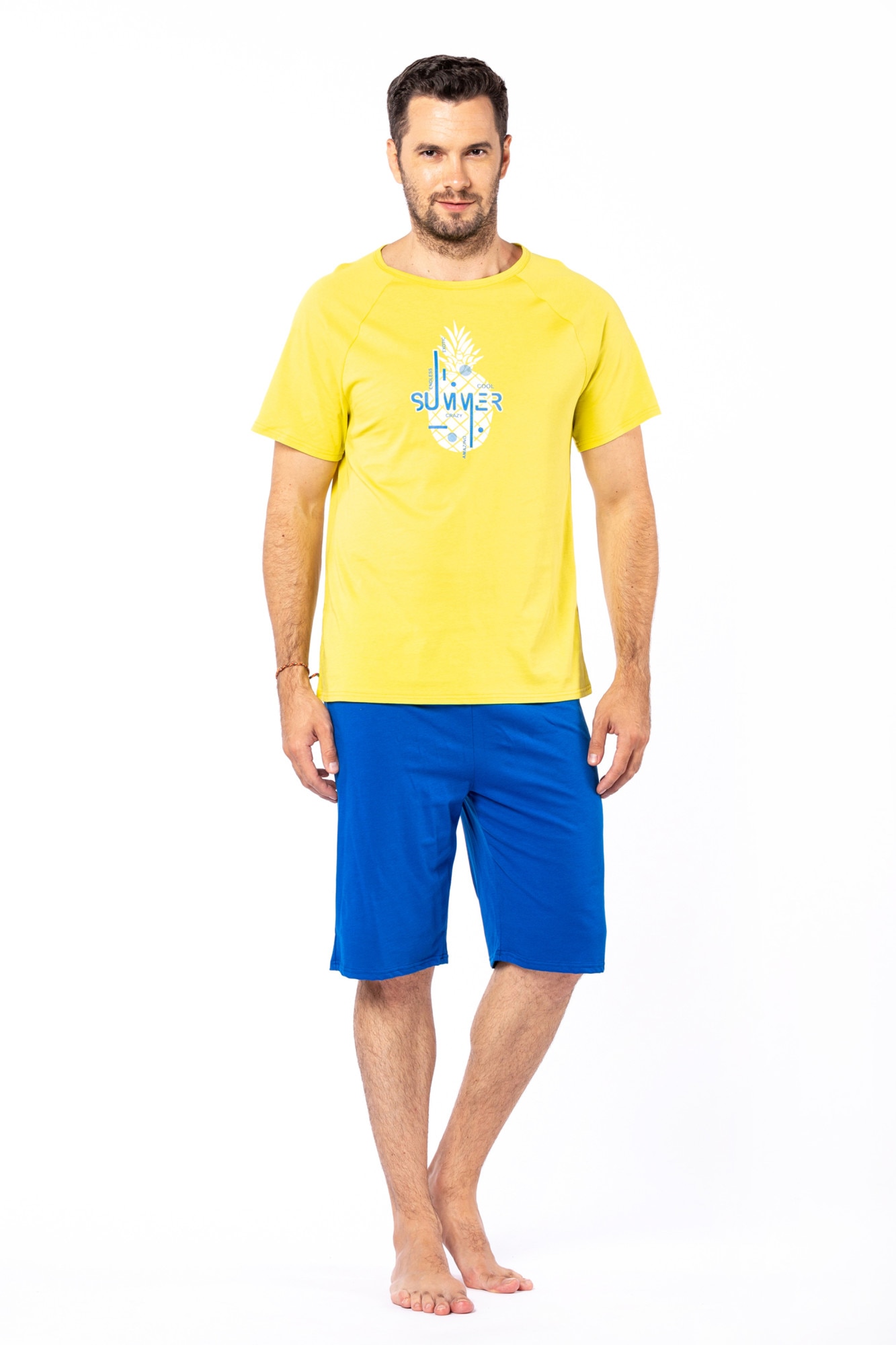 Pijamale pentru barbati PBV07, Galben