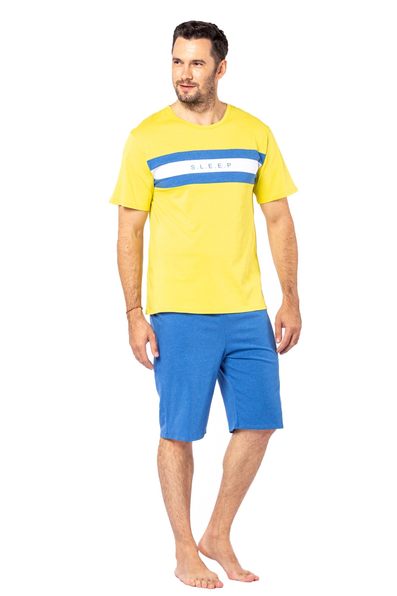 Pijamale pentru barbati PBV06, Galben