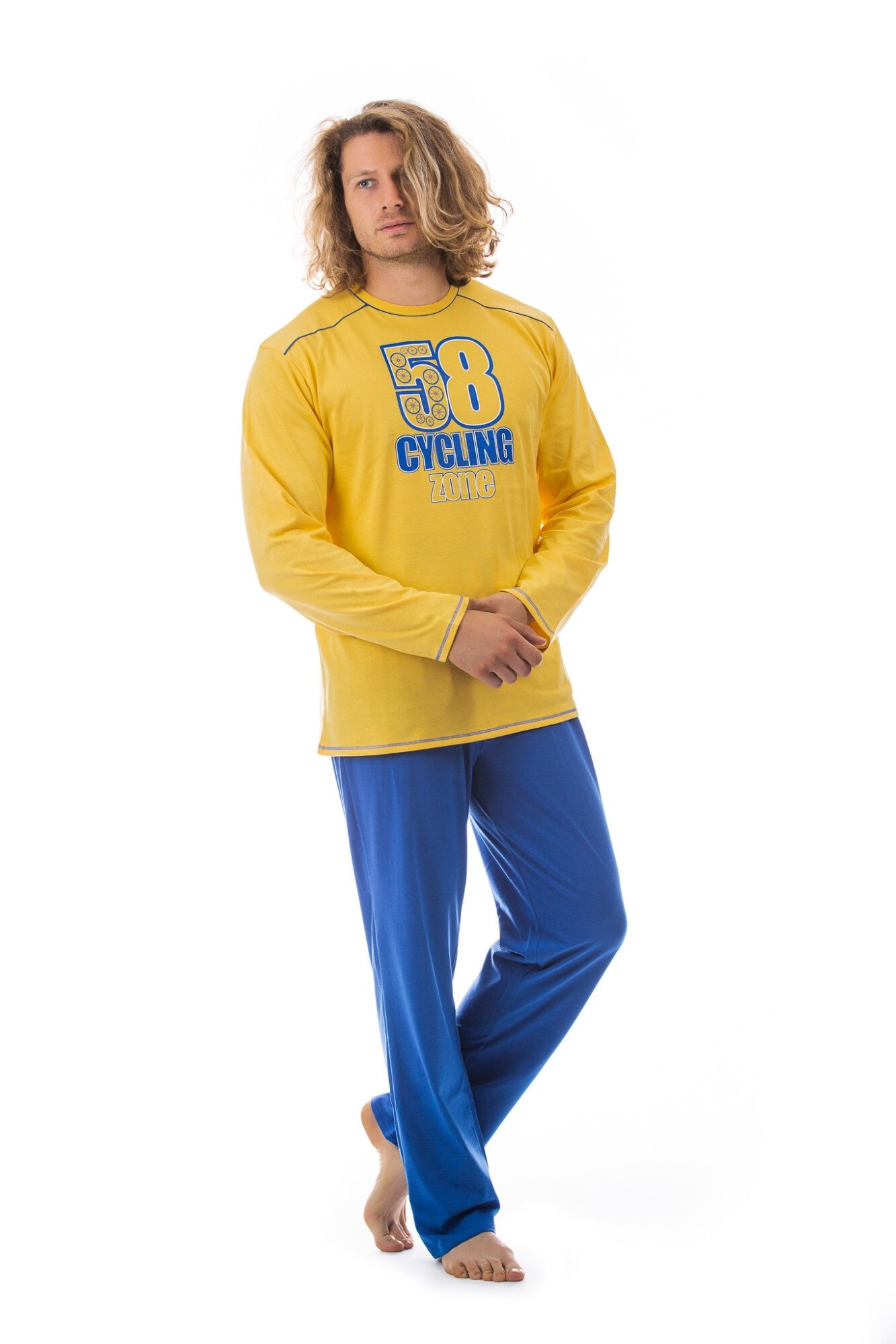 Pijamale barbati PBI12, Galben