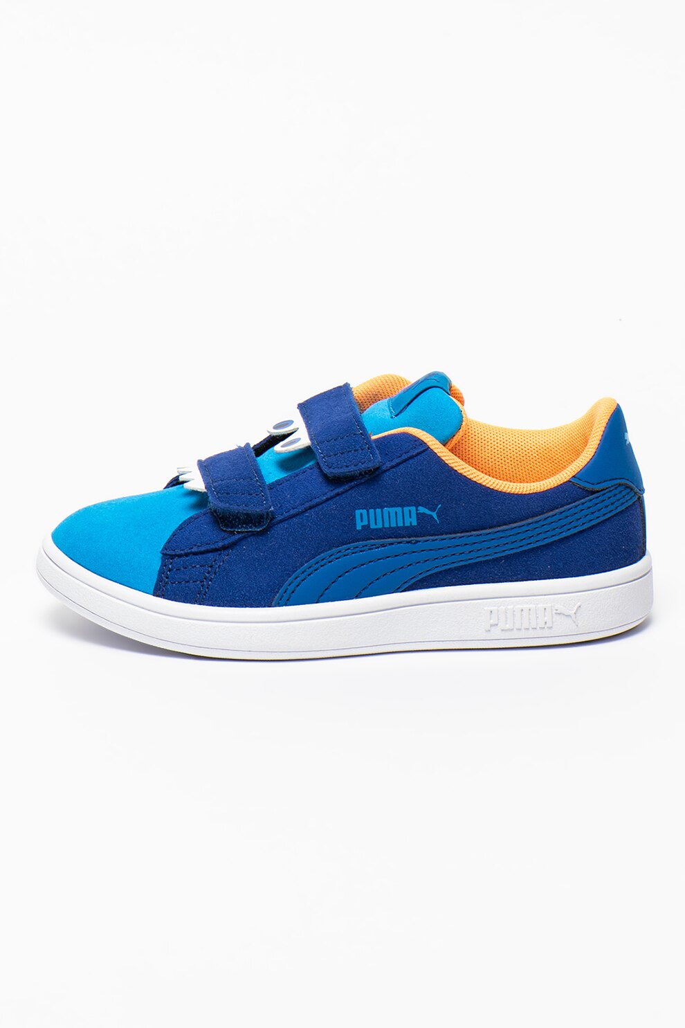 Puma, Pantofi sport Smash v2 Monster V PS, Albastru, 33 EU