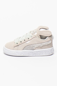 Puma, Pantofi sport de piele intoarsa cu urechi decorative de iepure Easter AC, Gri deschis, 22 EU Puma, Pantofi sport de piele intoarsa cu urechi decorative de iepure Easter AC, Gri deschis, 22 EU