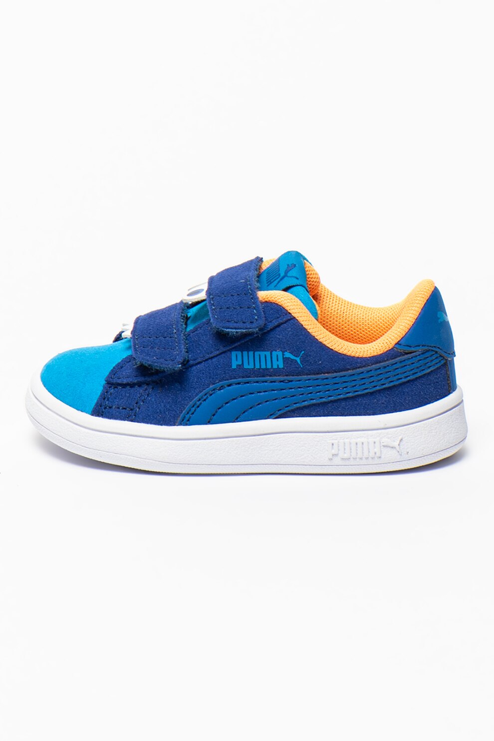 Puma, Pantofi sport Smash v2 Monster V PS, Albastru