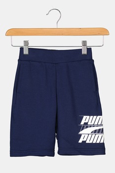 Puma, Pantaloni scurti cu imprimeu logo, Bleumarin